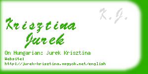krisztina jurek business card